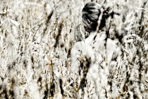woman standing in a field
