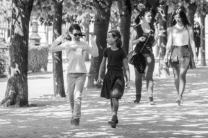 christine spring photography - young ladies walking down the street